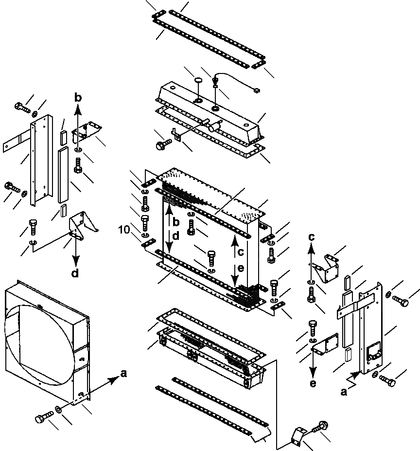 Схема запчастей Komatsu WA450-3MC - FIG. C-A РАДИАТОР - I.D. TOYO СИСТЕМА ОХЛАЖДЕНИЯ
