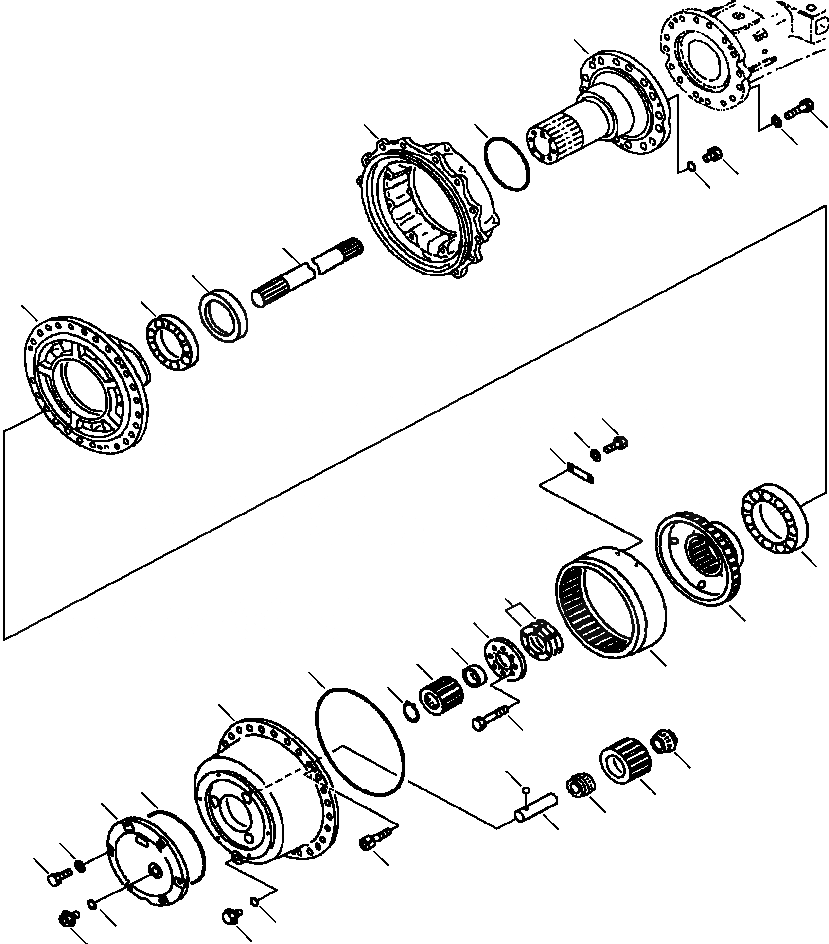 Схема запчастей Komatsu WA450-3MC - FIG. F-A ПЕРЕДНИЙ МОСТ - КОНЕЧНАЯ ПЕРЕДАЧА СИЛОВАЯ ПЕРЕДАЧА И КОНЕЧНАЯ ПЕРЕДАЧА