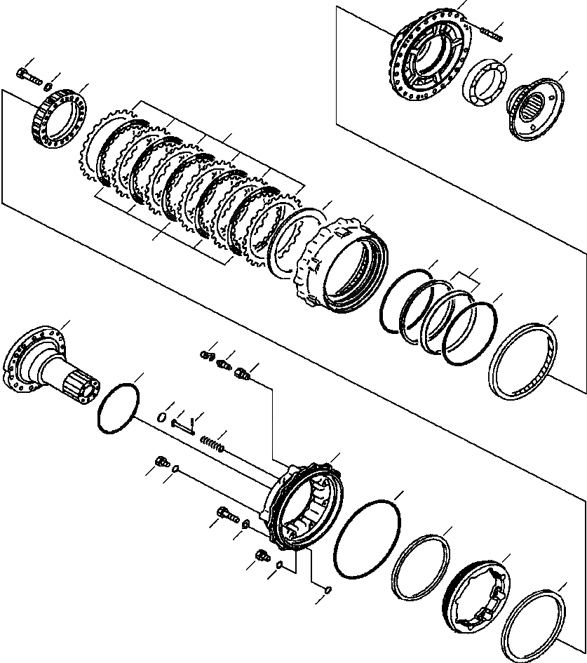 Схема запчастей Komatsu WA450-3MC - FIG. F-A ЗАДН. МОСТ - КОЛЕСН. ТОРМОЗ СИЛОВАЯ ПЕРЕДАЧА И КОНЕЧНАЯ ПЕРЕДАЧА