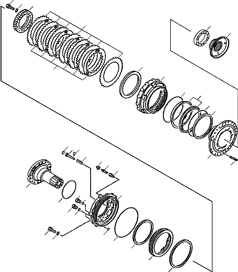 Схема запчастей Komatsu WA450-3MC - FIG. F-A ЗАДН. МОСТ - САМОБЛОКИР. ДИФФЕРЕНЦ. - ЗАДНИЕ ТОРМОЗА СИЛОВАЯ ПЕРЕДАЧА И КОНЕЧНАЯ ПЕРЕДАЧА