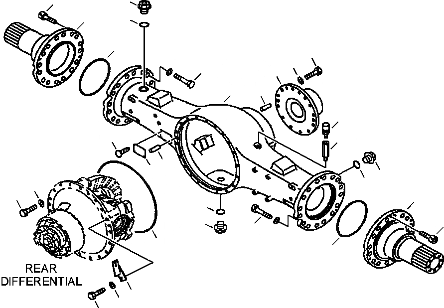 Схема запчастей Komatsu WA450-3MC - FIG. F-8A ЗАДН. МОСТ - САМОБЛОКИР. ДИФФЕРЕНЦ. КОЖУХ СИЛОВАЯ ПЕРЕДАЧА И КОНЕЧНАЯ ПЕРЕДАЧА