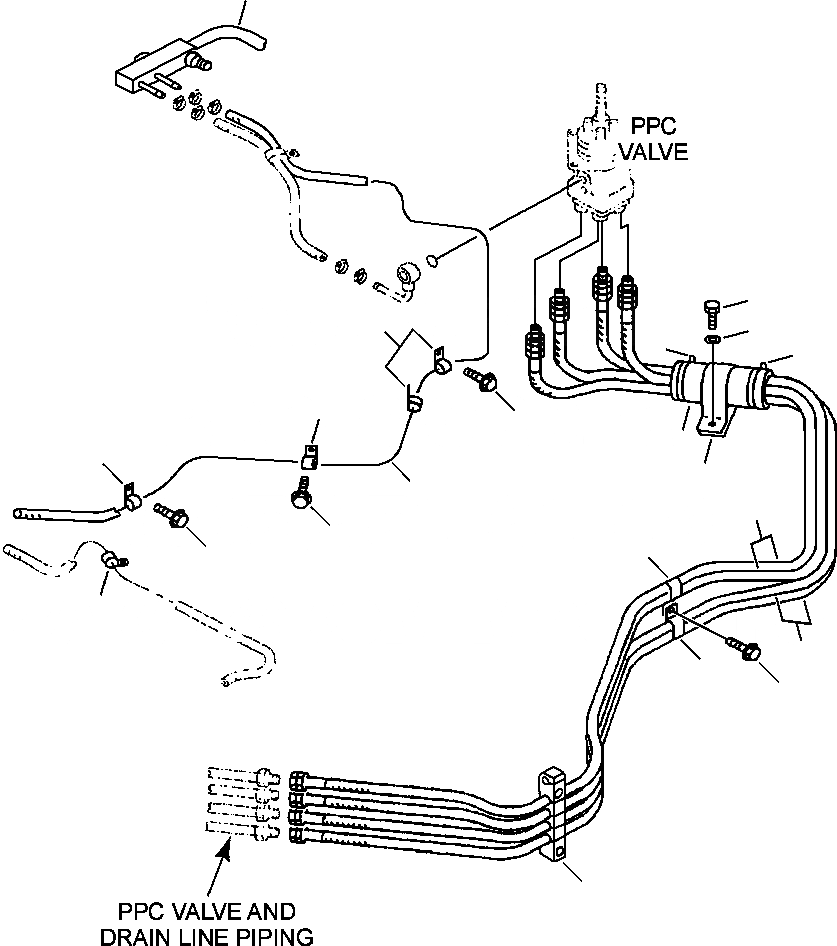 Схема запчастей Komatsu WA450-3MC - FIG. H-7A ГИДРОЛИНИЯ - КЛАПАН PPCAND ВОЗВРАТН. ЛИНИЯ КРЕПЛЕНИЕ ГИДРАВЛИКА