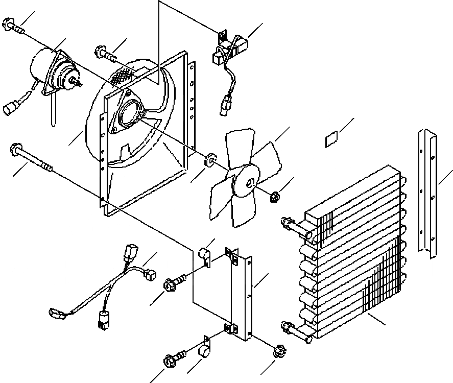 Схема запчастей Komatsu WA450-3MC - FIG. K7-8A КОНДИЦ. ВОЗДУХА - КОНДЕНСАТОР КАБИНА ОПЕРАТОРА И СИСТЕМА УПРАВЛЕНИЯ