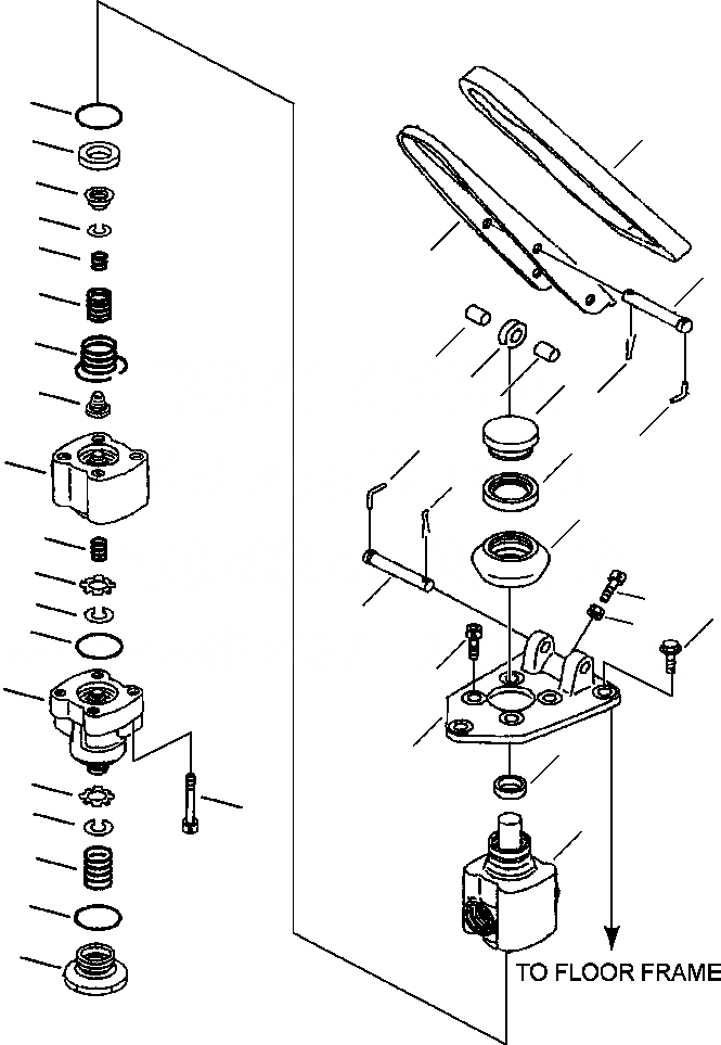 Схема запчастей Komatsu WA450-3MC - FIG. K-A УПРАВЛ-Е ТОРМОЗОМ - ТАНДЕМН. ТОРМОЗН. КЛАПАН КАБИНА ОПЕРАТОРА И СИСТЕМА УПРАВЛЕНИЯ