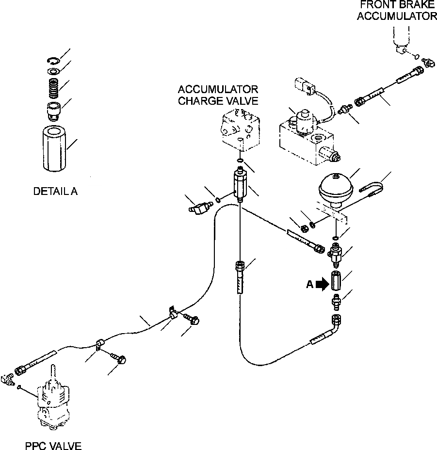 Схема запчастей Komatsu WA450-3MC - FIG. K-9A УПРАВЛ-Е ТОРМОЗОМ - КЛАПАН АККУМУЛЯТОРА - PPC КЛАПАН КАБИНА ОПЕРАТОРА И СИСТЕМА УПРАВЛЕНИЯ