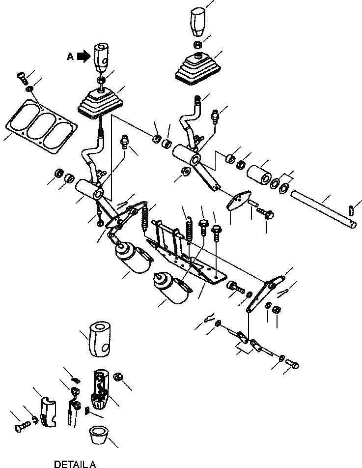 Схема запчастей Komatsu WA450-3MC - FIG. K-A УПРАВЛЕНИЕ ПОГРУЗКОЙ - ОБОРУД-Е РЫЧАГ УПРАВЛ-Я КАБИНА ОПЕРАТОРА И СИСТЕМА УПРАВЛЕНИЯ
