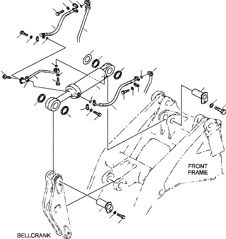 Схема запчастей Komatsu WA450-3MC - FIG. T-A ГИДРОЦИЛИНДР КОВША - ТРУБЫ И КРЕПЛЕНИЕ РАБОЧЕЕ ОБОРУДОВАНИЕ