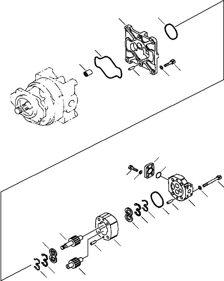 Схема запчастей Komatsu WA450-3MC - FIG. Y-A ГИДР. НАСОС. - РАБОЧЕЕ ОБОРУДОВАНИЕ ОСНОВН. КОМПОНЕНТЫ И РЕМКОМПЛЕКТЫ