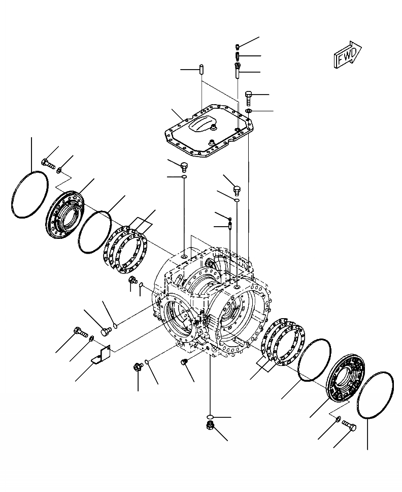 Схема запчастей Komatsu WA470-6 - F-B ПЕРЕДНИЙ МОСТ СТАНДАРТН. И САМОБЛОКИР. ДИФФЕРЕНЦ. (/) СИЛОВАЯ ПЕРЕДАЧА И КОНЕЧНАЯ ПЕРЕДАЧА