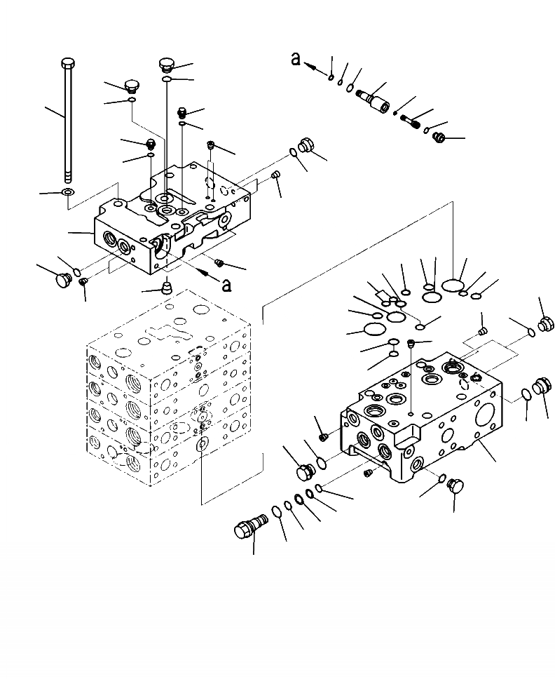 Схема запчастей Komatsu WA470-6 - H-9A УПРАВЛЯЮЩ. КЛАПАН 3-Х СЕКЦИОНН. КЛАПАН (/) ГИДРАВЛИКА