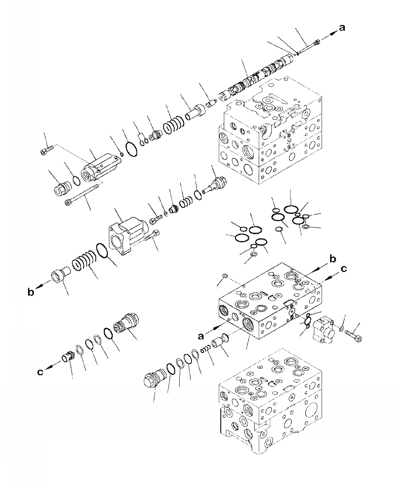Схема запчастей Komatsu WA470-6 - H-A УПРАВЛЯЮЩ. КЛАПАН 3-Х СЕКЦИОНН. КЛАПАН (/) ГИДРАВЛИКА