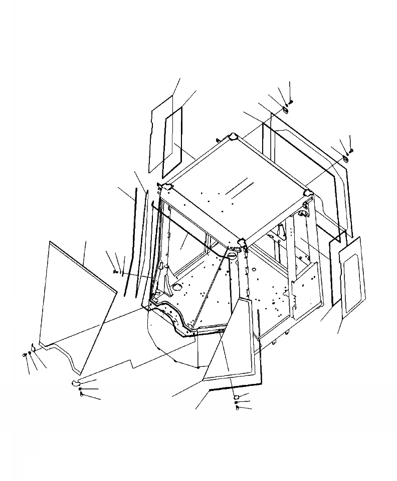 Схема запчастей Komatsu WA470-6 - K-A КАБИНА ROPS ОКОНН. СТЕКЛА OPERATORXD S ОБСТАНОВКА И СИСТЕМА УПРАВЛЕНИЯ