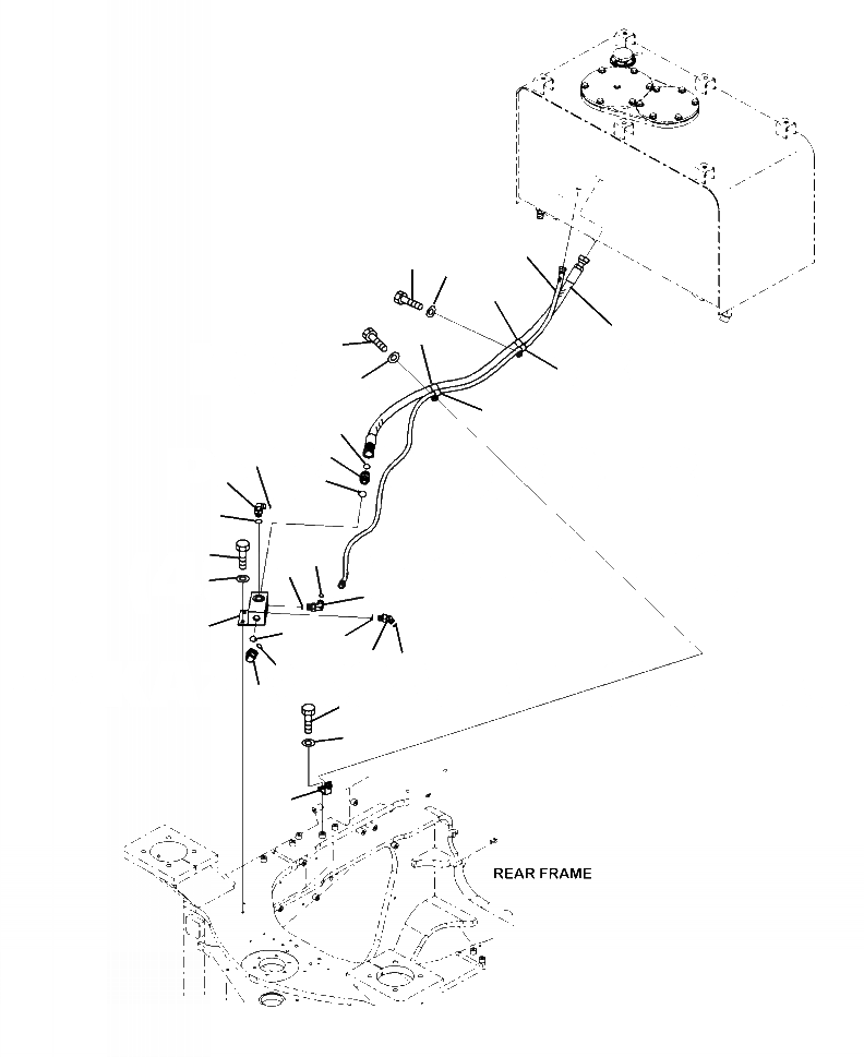 Схема запчастей Komatsu WA470-6 - K-8A ТОРМОЗНАЯ ГИДРОЛИНИЯ ТОРМОЗНОЙ КЛАПАН ЛИНИИ - ДРЕНАЖН. (/) OPERATORXD S ОБСТАНОВКА И СИСТЕМА УПРАВЛЕНИЯ