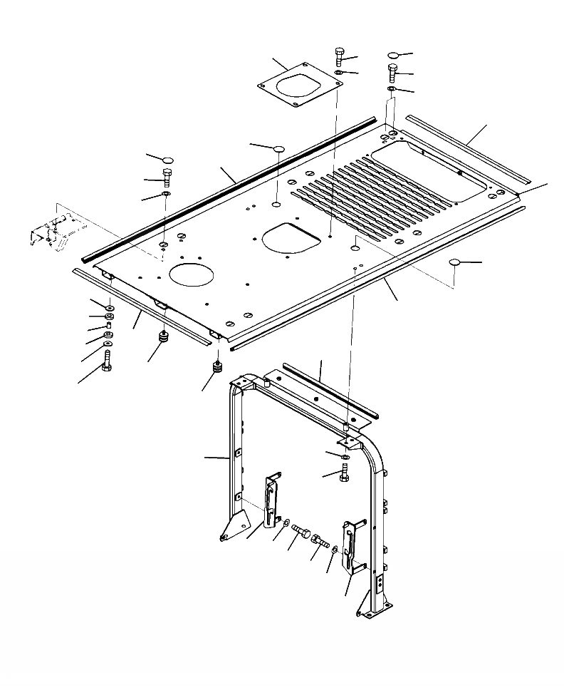 Схема запчастей Komatsu WA470-6 - M-A КАПОТ КРЫШКА(ПОЛН. КРЫЛО) ЧАСТИ КОРПУСА