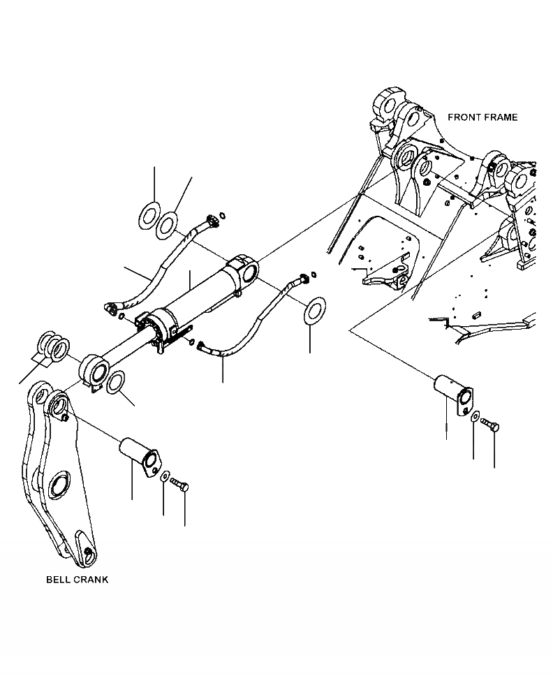 Схема запчастей Komatsu WA470-6 - T-A ЦИЛИНДР КОВША ПАЛЕЦS РАБОЧЕЕ ОБОРУДОВАНИЕ