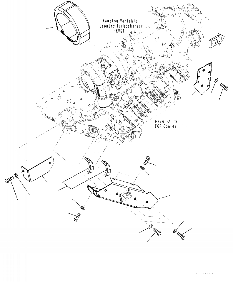 Схема запчастей Komatsu WA470-7 - A7- ТЕРМОЗАЩИТА ДВИГАТЕЛЬ