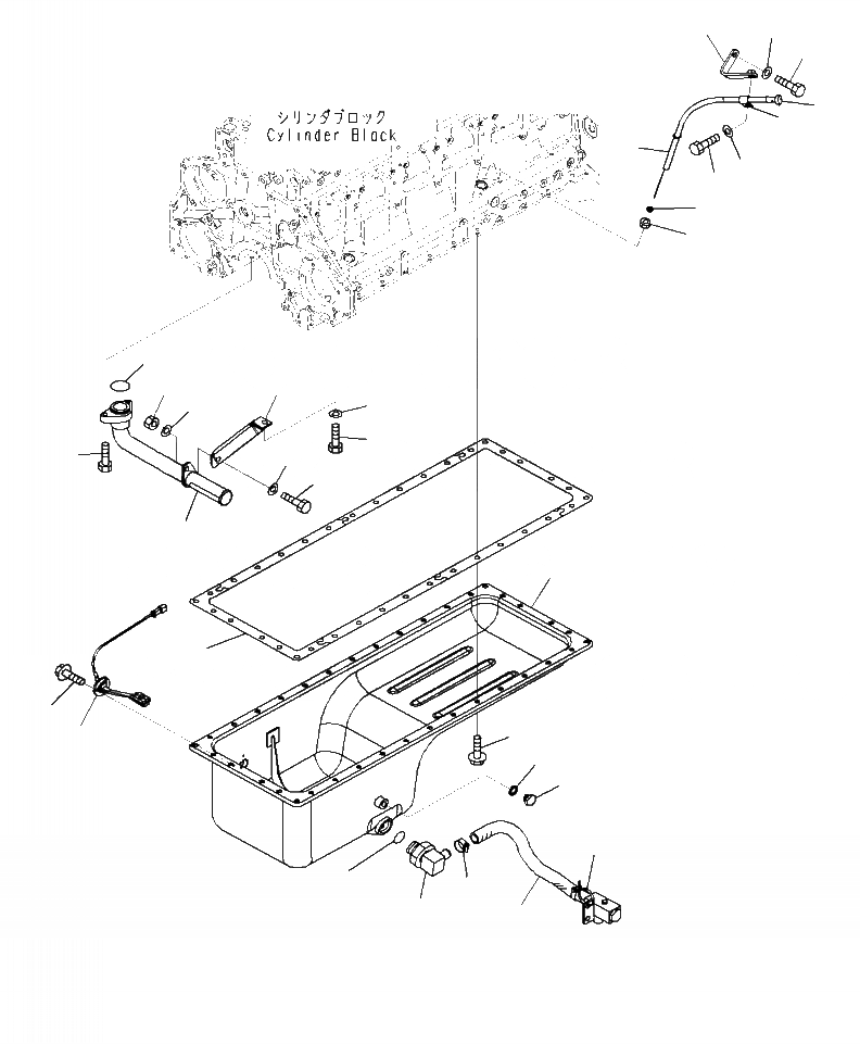Схема запчастей Komatsu WA470-7 - A- МАСЛЯНЫЙ ПОДДОН И ВСАСЫВАЮЩИЙ ПАТРУБОК ДВИГАТЕЛЬ