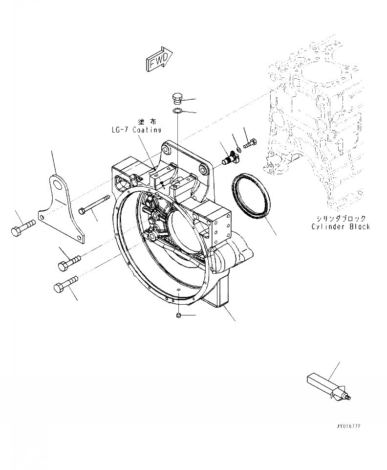 Схема запчастей Komatsu WA470-7 - A- КАРТЕР МАХОВИКА ДВИГАТЕЛЬ