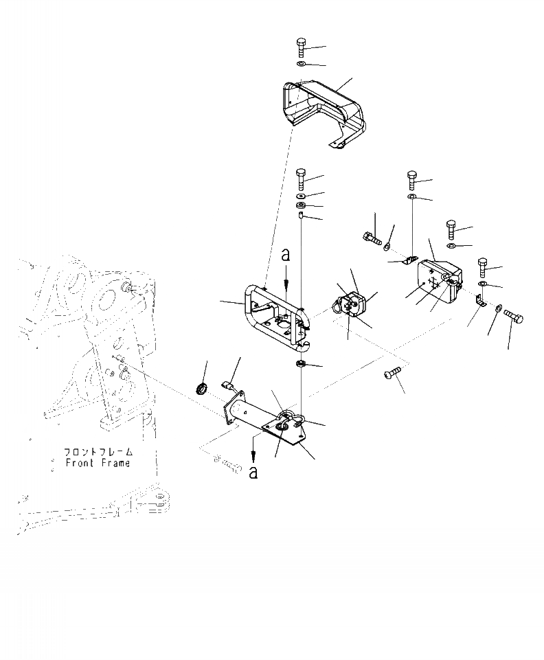 Схема запчастей Komatsu WA470-7 - E- ПЕРЕДН. ОСВЕЩЕНИЕ ЛЕВ. ЭЛЕКТРИКА