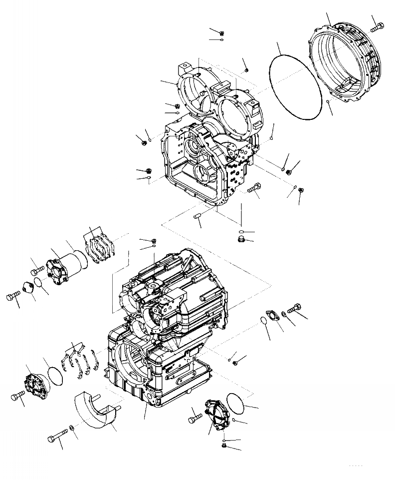 Схема запчастей Komatsu WA470-7 - F- ГИДРОТРАНСФОРМАТОР И ТРАНСМИССИЯ КОРПУС ТРАНСМИССИИ СИЛОВАЯ ПЕРЕДАЧА И КОНЕЧНАЯ ПЕРЕДАЧА