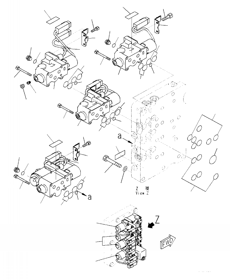 Схема запчастей Komatsu WA470-7 - F- ГИДРОТРАНСФОРМАТОР И ТРАНСМИССИЯ ECMV КЛАПАН (/) СИЛОВАЯ ПЕРЕДАЧА И КОНЕЧНАЯ ПЕРЕДАЧА
