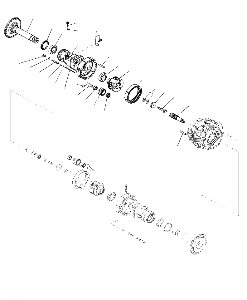 Схема запчастей Komatsu WA470-7 - F- ЗАДН. МОСТ КОНЕЧНАЯ ПЕРЕДАЧА ПРАВ. СИЛОВАЯ ПЕРЕДАЧА И КОНЕЧНАЯ ПЕРЕДАЧА