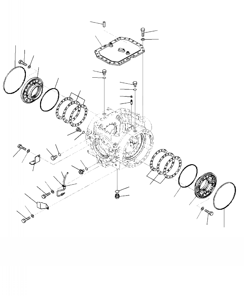Схема запчастей Komatsu WA470-7 - F- ЗАДН. МОСТ ДИФФЕРЕНЦ., КРЫШКАAND НЕСУЩИЙ ЭЛЕМЕНТ СИЛОВАЯ ПЕРЕДАЧА И КОНЕЧНАЯ ПЕРЕДАЧА