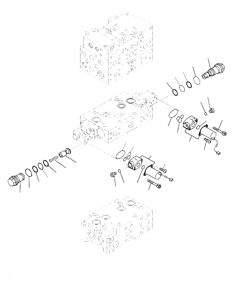 Схема запчастей Komatsu WA470-7 - H- ГИДРАВЛ МАСЛ. ОСНОВН. КЛАПАН ВНУТР. ЧАСТИ (/) ГИДРАВЛИКА