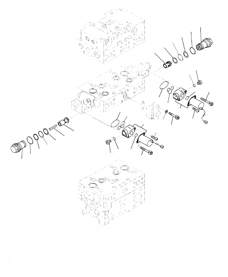 Схема запчастей Komatsu WA470-7 - H-8 ГИДРАВЛ МАСЛ. ОСНОВН. КЛАПАН ВНУТР. ЧАСТИ (8/) ГИДРАВЛИКА