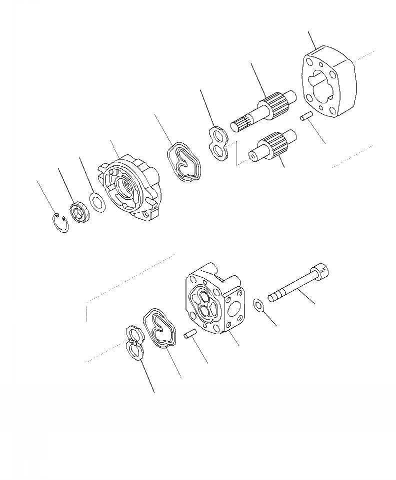 Схема запчастей Komatsu WA470-7 - H-9 ГИДРАВЛ МАСЛ. НАСОС ЭКСТРЕНН. НАСОС РУЛЕВ. УПРАВЛ-Я ГИДРАВЛИКА