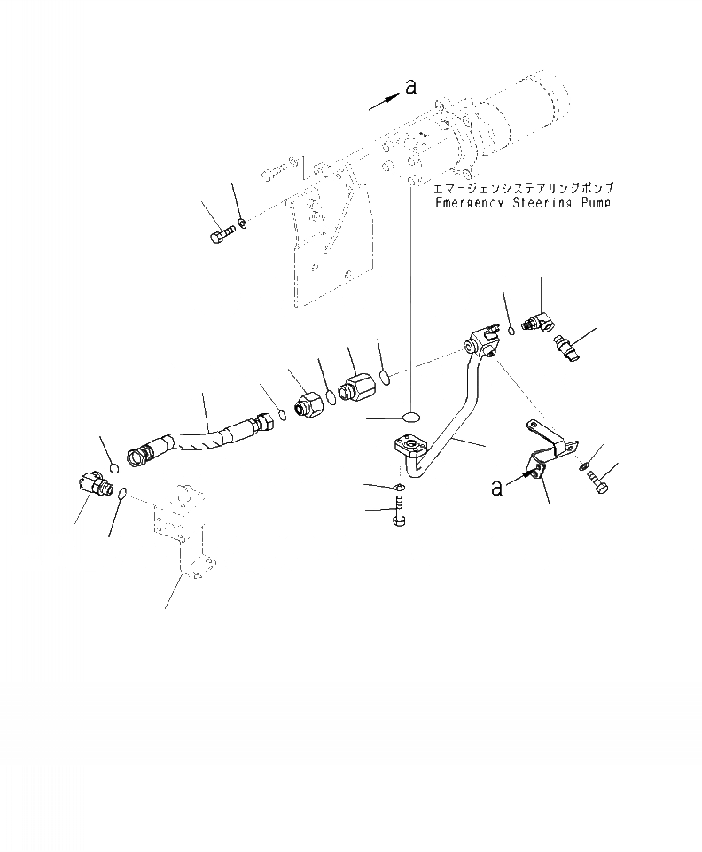 Схема запчастей Komatsu WA470-7 - H- ГИДРАВЛ МАСЛ. НАСОС ЭКСТРЕНН. НАСОС РУЛЕВ. УПРАВЛ-Я ТРУБЫ ГИДРАВЛИКА