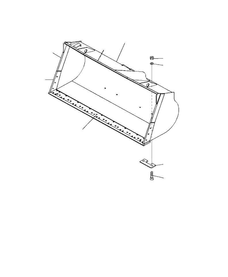 Схема запчастей Komatsu WA470-7 - T- КОВШ .9 CU. M. (. CU M. С РЕЖУЩ. КРОМКОЙ НА БОЛТАХ) 7 MM ШИР. РАБОЧЕЕ ОБОРУДОВАНИЕ
