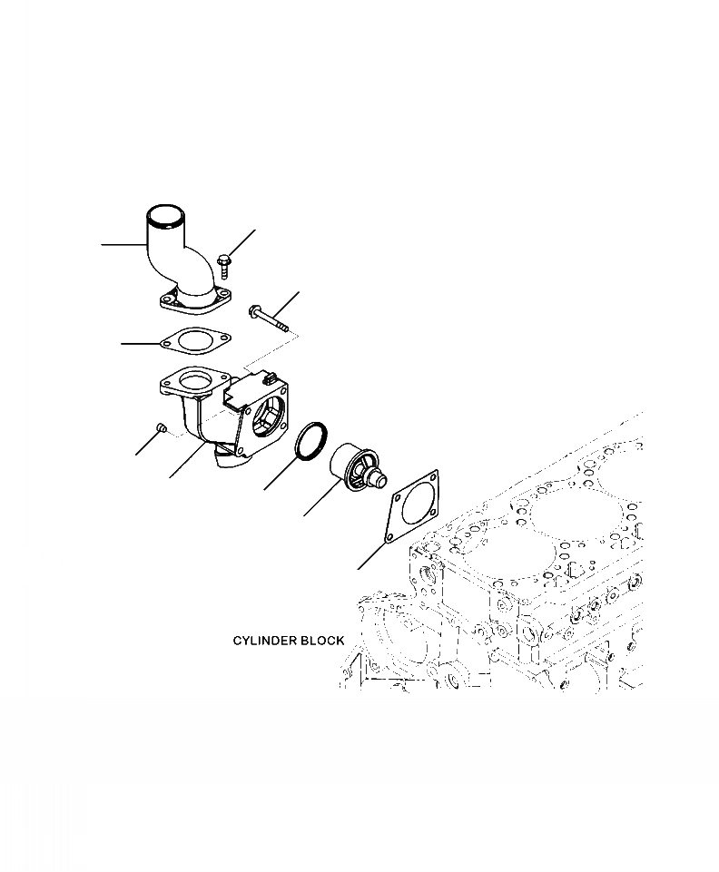 Схема запчастей Komatsu WA470-6 - A7-AK ТЕРМОСТАТ И ТЕРМОСТАТ ДВИГАТЕЛЬ