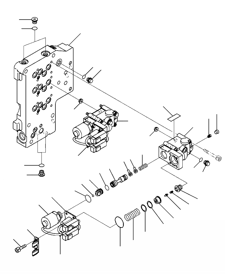 Схема запчастей Komatsu WA470-6 - F-7A ТРАНСМИССИЯ ЛЕВ. ОСНОВН. КЛАПАН (/) СИЛОВАЯ ПЕРЕДАЧА И КОНЕЧНАЯ ПЕРЕДАЧА