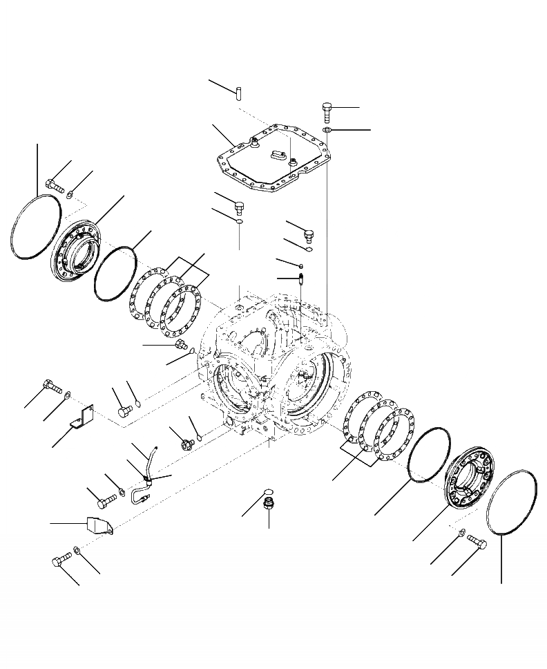 Схема запчастей Komatsu WA470-6 - F-B ЗАДН. МОСТ ДИФФЕРЕНЦ. (/) СИЛОВАЯ ПЕРЕДАЧА И КОНЕЧНАЯ ПЕРЕДАЧА