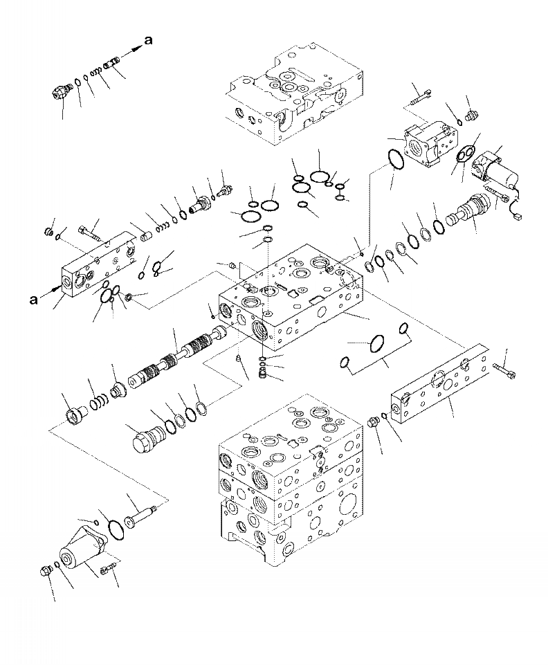 Схема запчастей Komatsu WA470-6 - H-7A УПРАВЛЯЮЩ. КЛАПАН 2-Х СЕКЦИОНН. КЛАПАН (7/8) ГИДРАВЛИКА