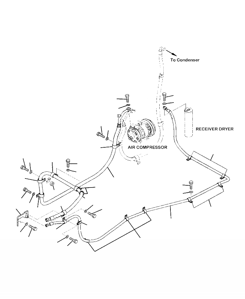 Схема запчастей Komatsu WA470-6 - K7-A ТРУБКИ КОНДИЦИОНЕРА КОМПРЕССОР И ВЛАГООТДЕЛИТЕЛЬ ЛИНИИ OPERATORXD S ОБСТАНОВКА И СИСТЕМА УПРАВЛЕНИЯ