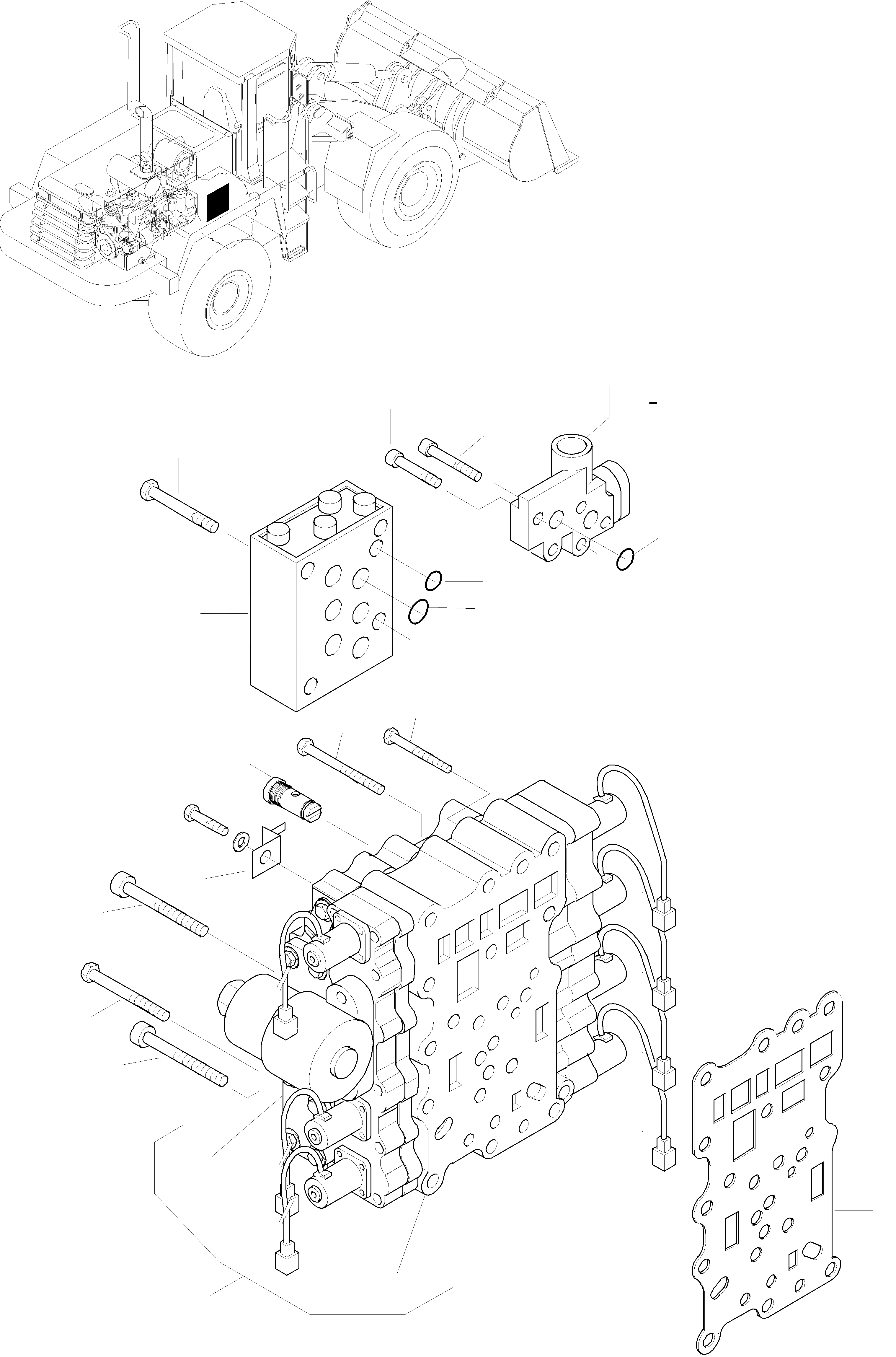 Схема запчастей Komatsu WA470-3 Active - POWERSHIFT ТРАНСМИССИЯ, УПРАВЛЯЮЩ. КЛАПАН ТРАНСМИССИЯ, КРЕСТОВИНА
