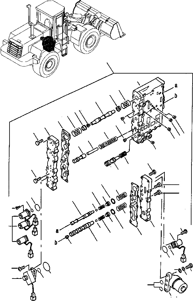 Схема запчастей Komatsu WA470-3 Active - POWERSHIFT ТРАНСМИССИЯ, УПРАВЛЯЮЩ. КЛАПАН POWERSHIFT ТРАНСМИССИЯ, УПРАВЛЯЮЩ. КЛАПАН