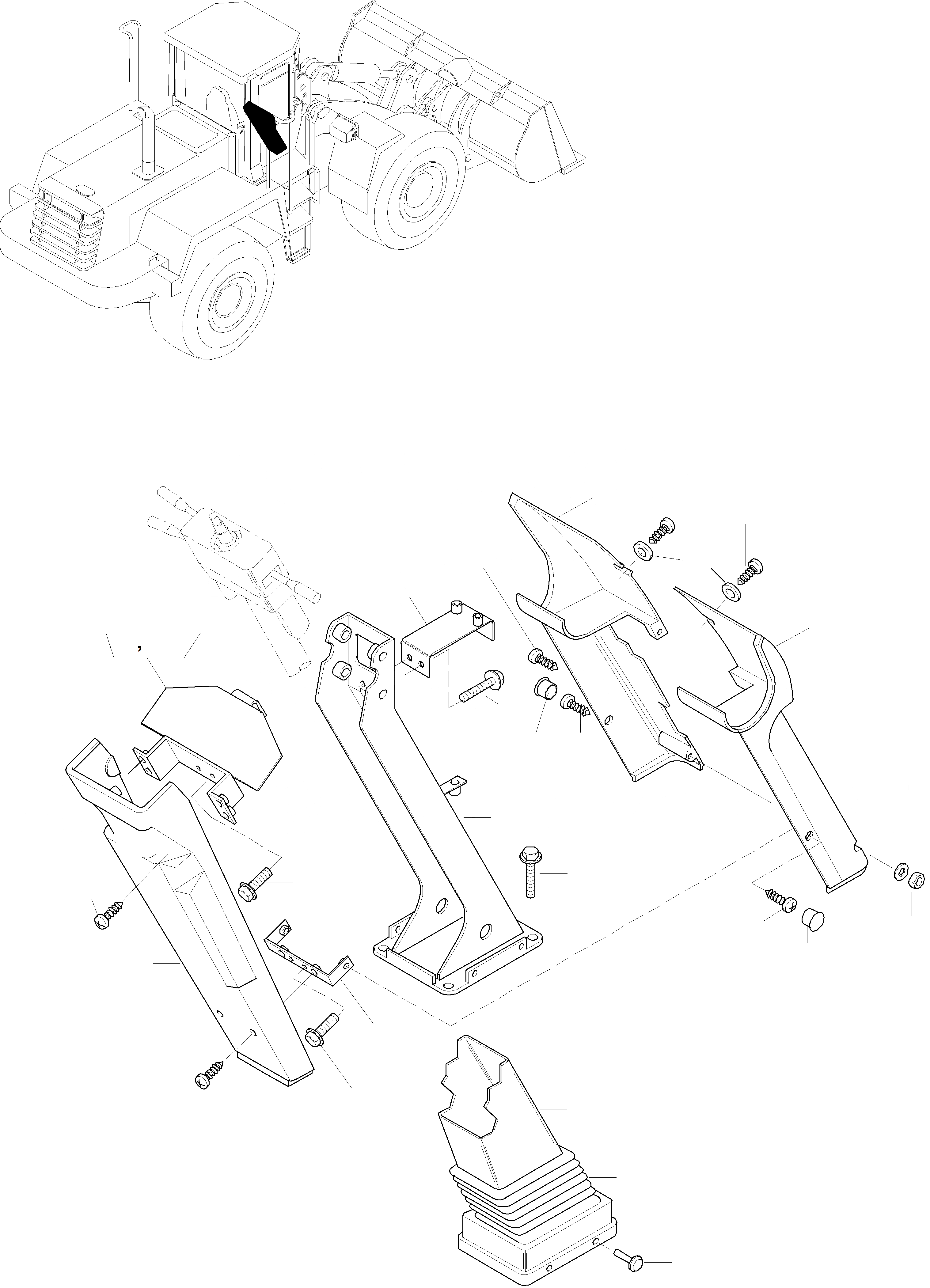 Схема запчастей Komatsu WA470-3 Active - РУЛЕВ. КОЛОН., ATTACHING ЧАСТИ 7 РУЛЕВ. УПРАВЛЕНИЕ