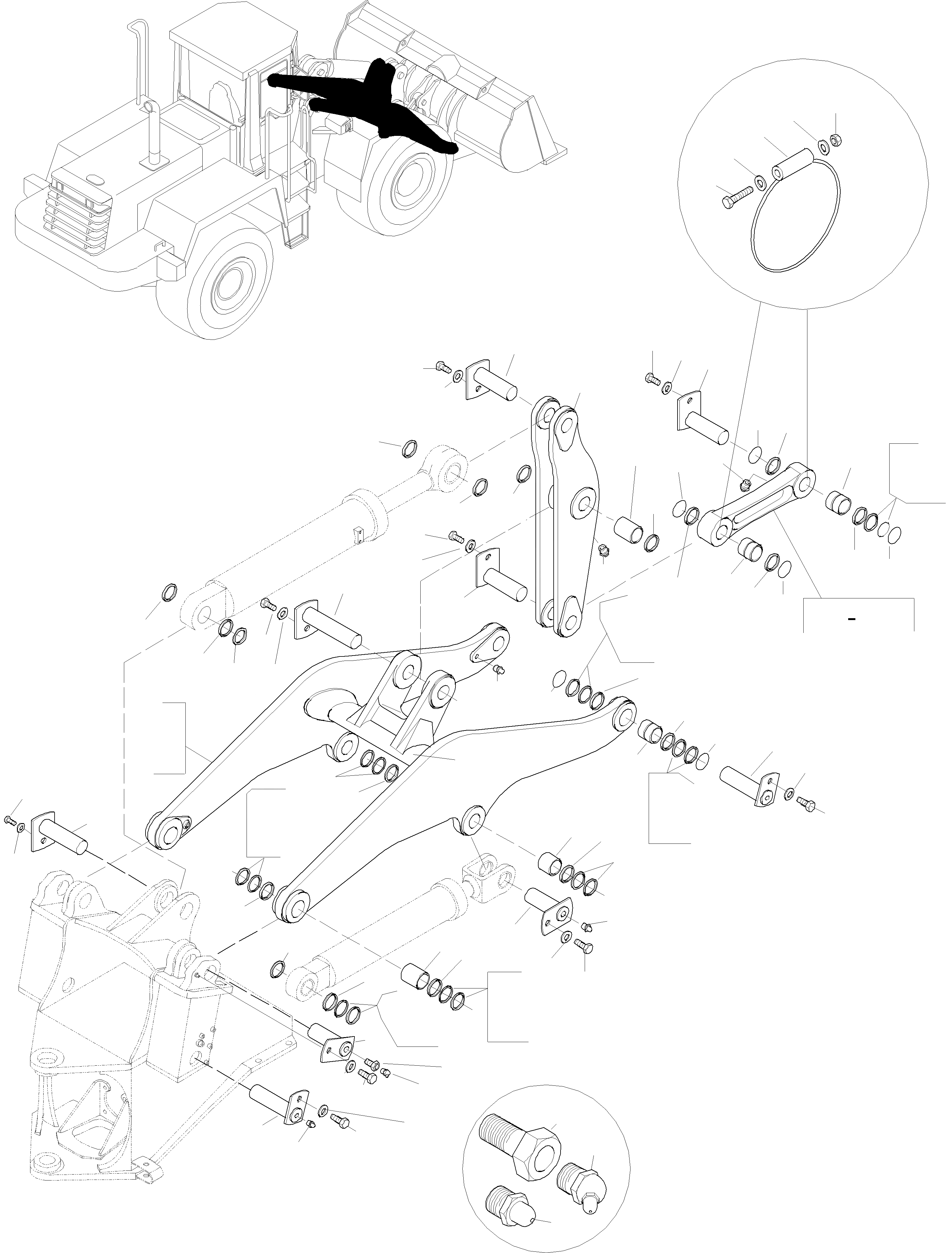 Схема запчастей Komatsu WA470-3 Active - СТРЕЛА СТРЕЛА, THRUST РАМА - РУКОЯТЬ