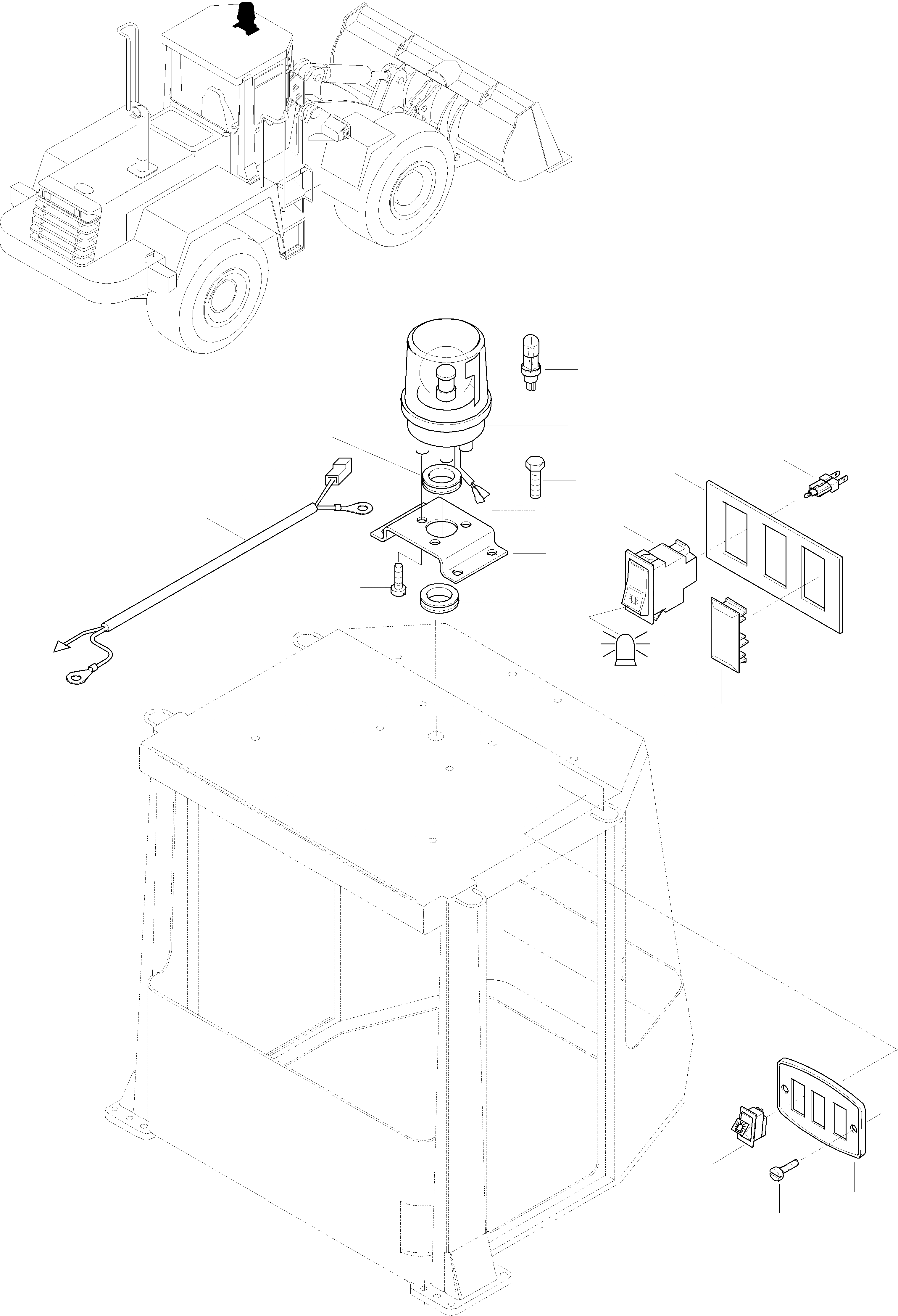 Схема запчастей Komatsu WA470-3 Active - TURNING LIGHT ЭЛЕКТРИЧ. СИСТЕМА