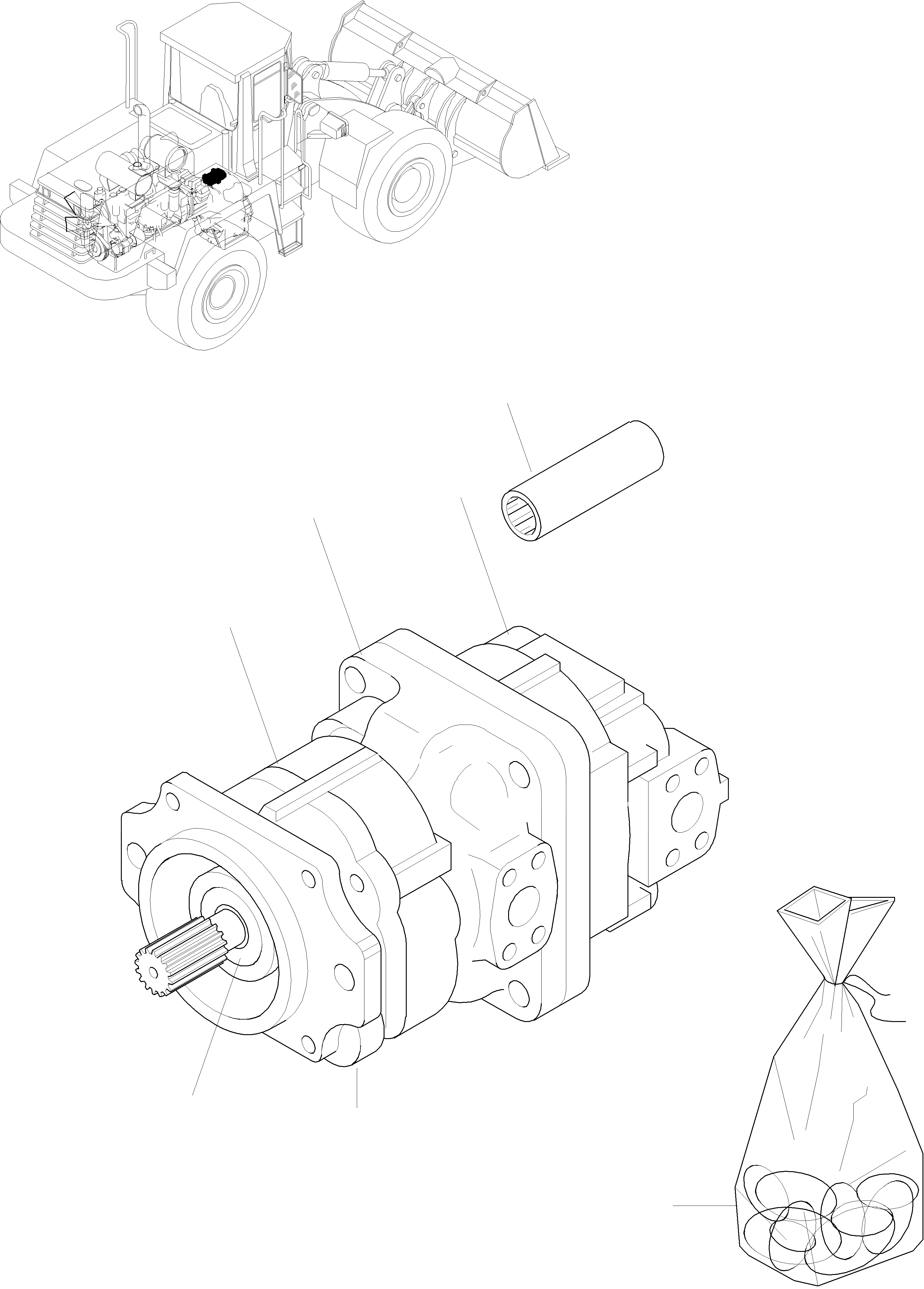 Схема запчастей Komatsu WA470-3 Active - НАСОСS ДЛЯ ГИДРАВЛИКА ГИДРАВЛИКА