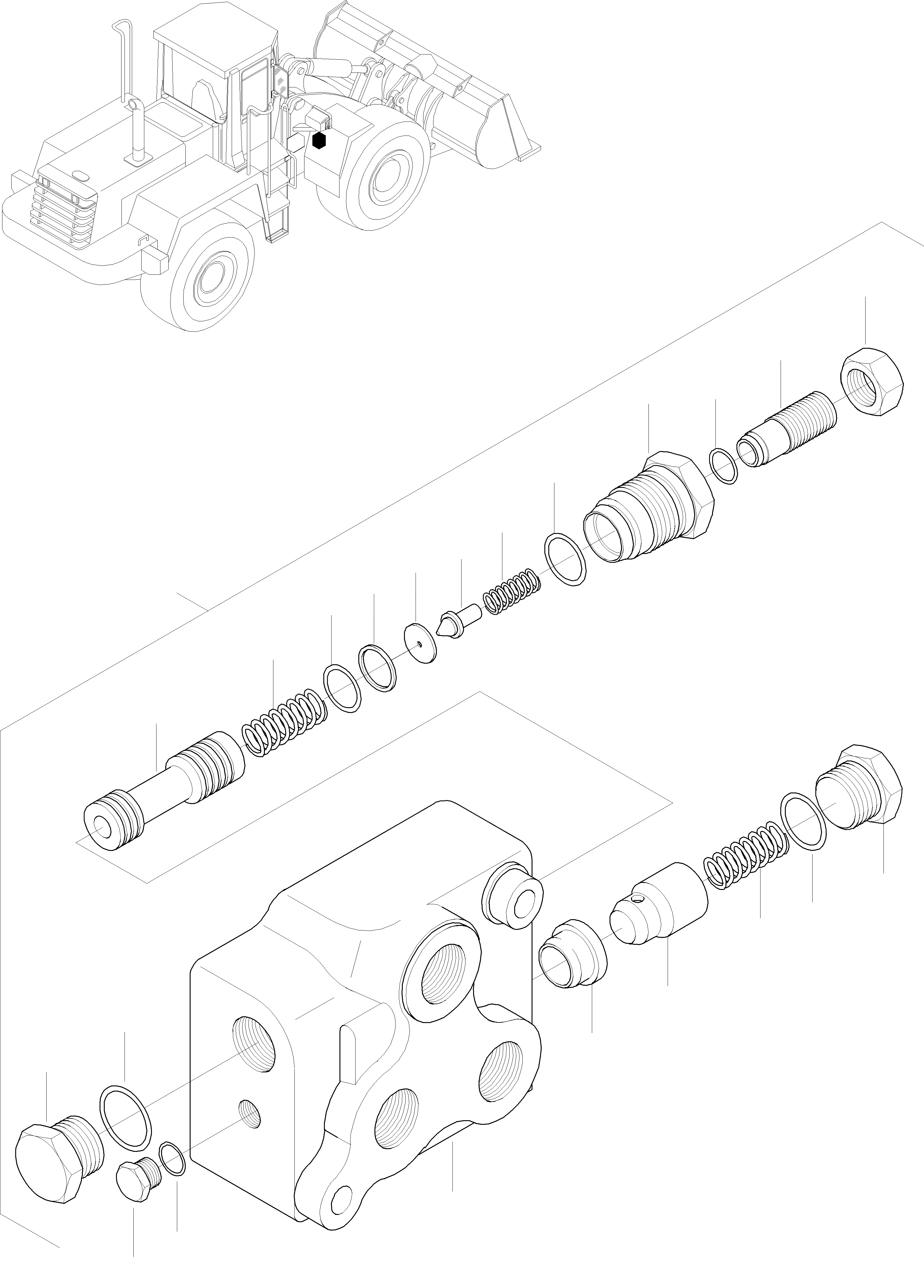 Схема запчастей Komatsu WA470-3 Active - РУЛЕВ. УПРАВЛЕНИЕ, BY-PASS КЛАПАН РУЛЕВ. УПРАВЛЕНИЕ, ТРУБЫS