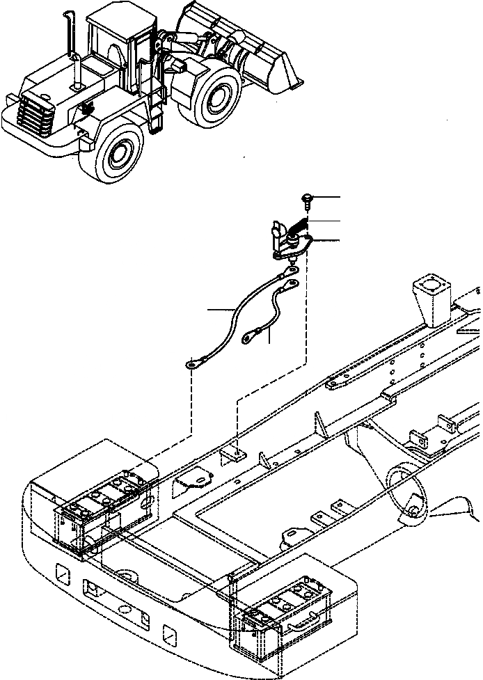 Схема запчастей Komatsu WA470-3 Active - АККУМУЛЯТОР ОСНОВН. ПЕРЕКЛЮЧАТЕЛЬ ЭЛЕКТРИЧ. СИСТЕМА