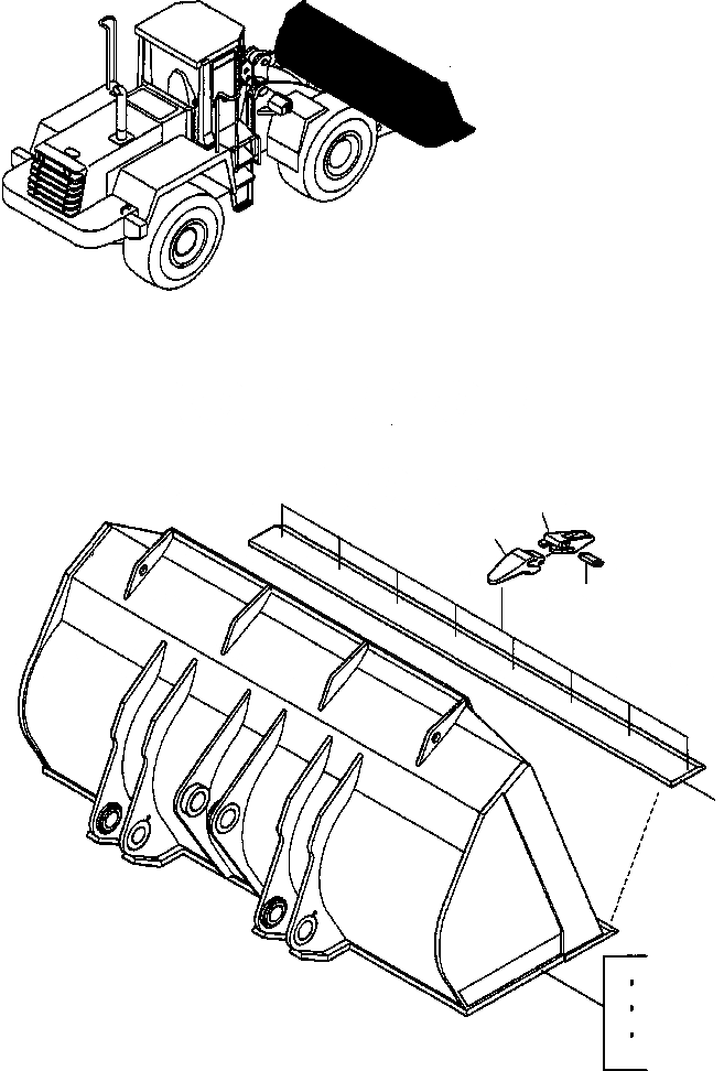 Схема запчастей Komatsu WA470-3 Active - КОВШ ОБОРУД-Е