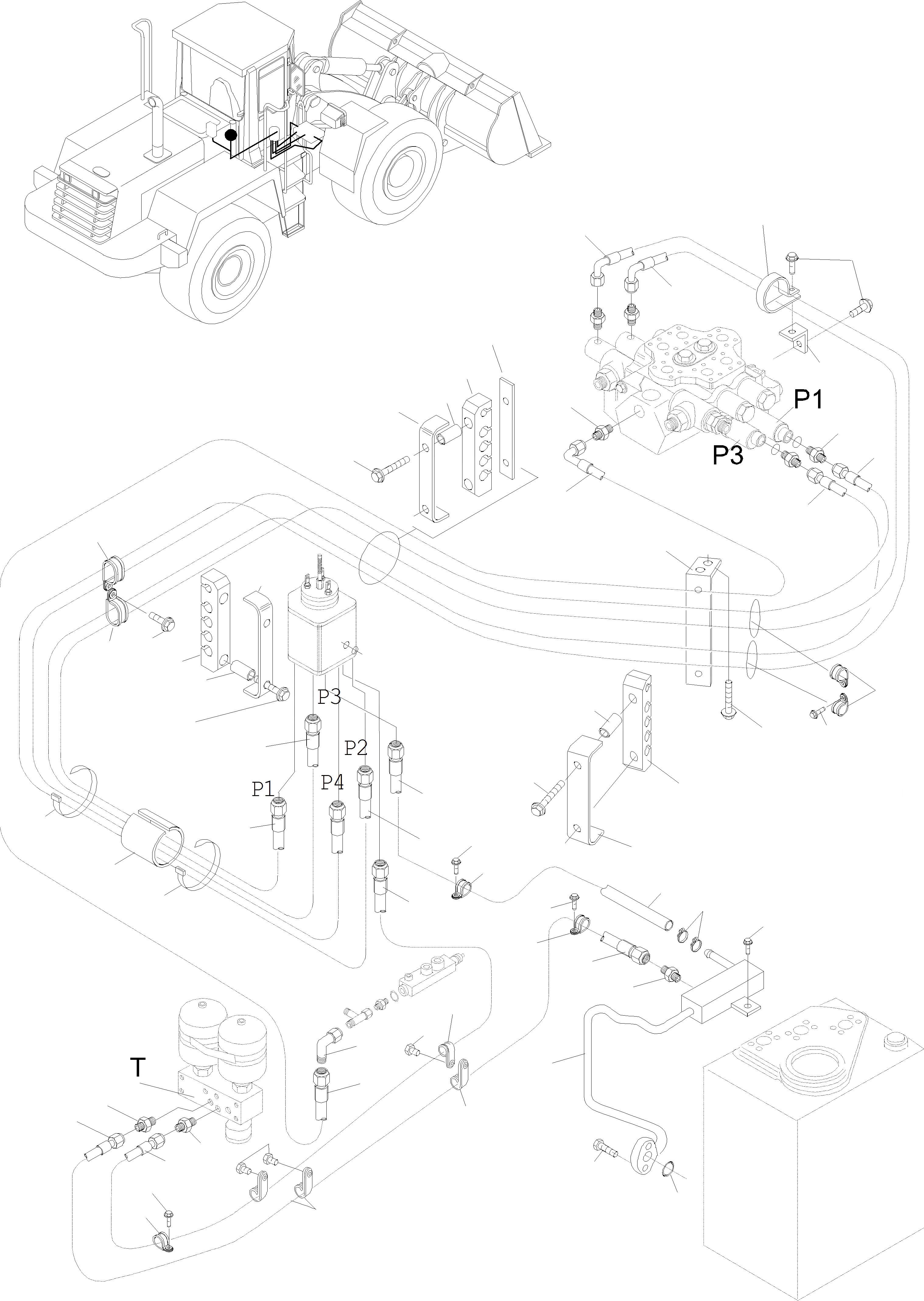Схема запчастей Komatsu WA470-3 Active - ТРУБЫS ДЛЯ УДАЛЕНН. УПРАВЛЯЮЩ. КЛАПАН, WAYS УПРАВЛЯЮЩ. КЛАПАН ГИДРАВЛИКА