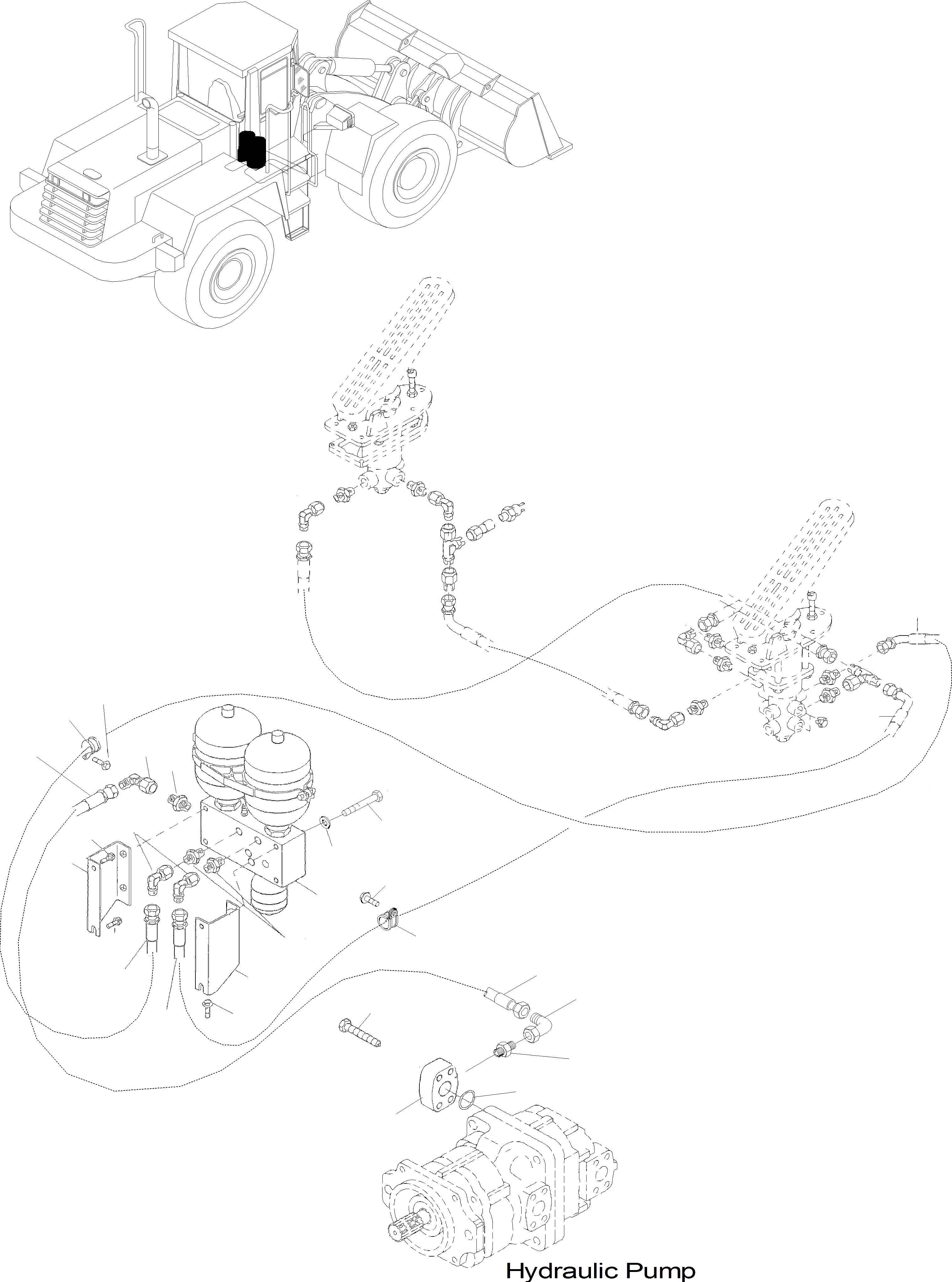 Схема запчастей Komatsu WA470-3 Active - PRESSURE БАК, ТРУБЫS 9 ТОРМОЗ. СИСТЕМА