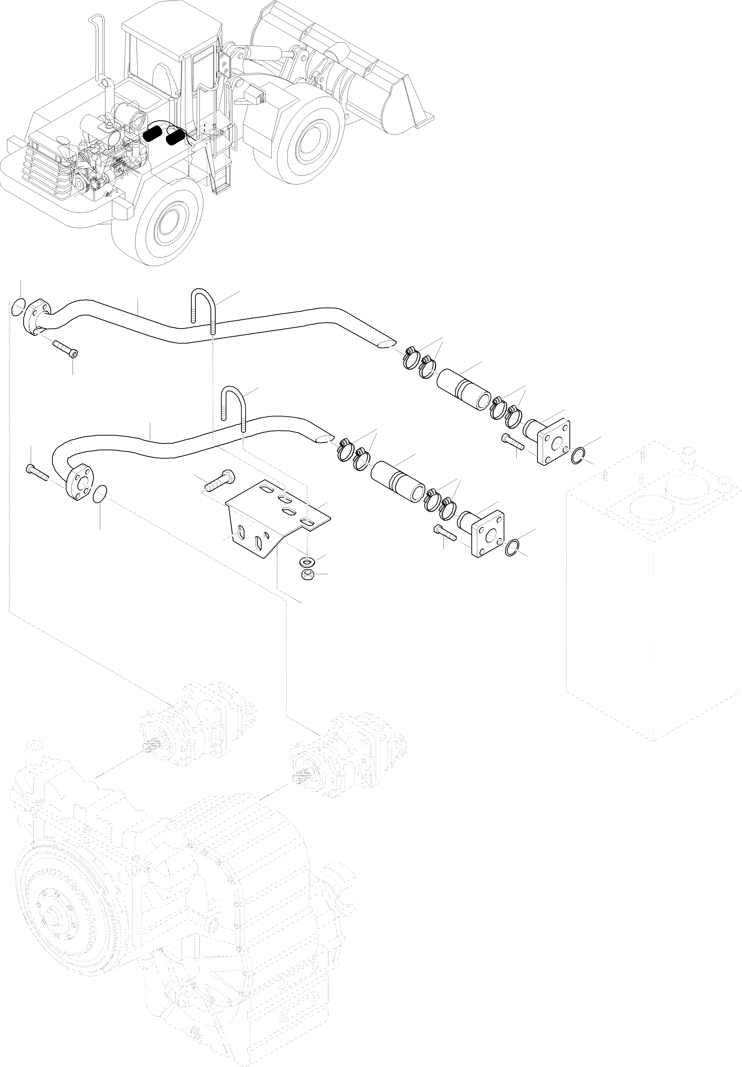 Схема запчастей Komatsu WA470-3 Active - ГИДРАВЛИКА ГИДРАВЛИКА