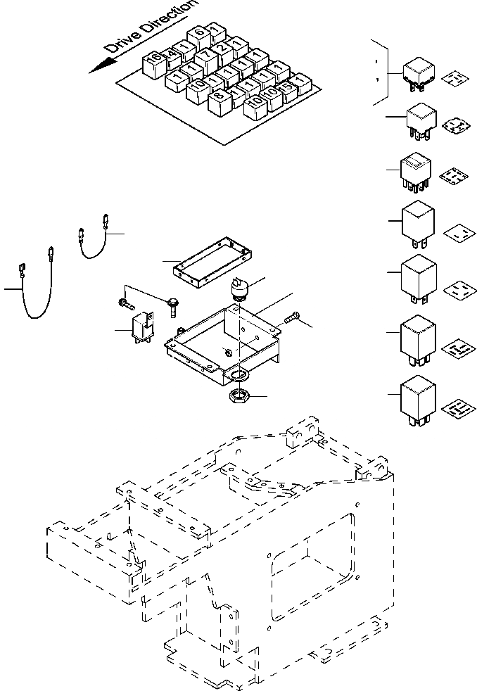 Схема запчастей Komatsu WA470-3 Active - ЭЛЕКТРИЧ. СИСТЕМА, РЕЛЕ ЭЛЕКТРИЧ. СИСТЕМА